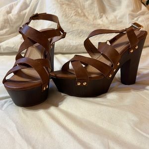 Brown Chunky Heels
